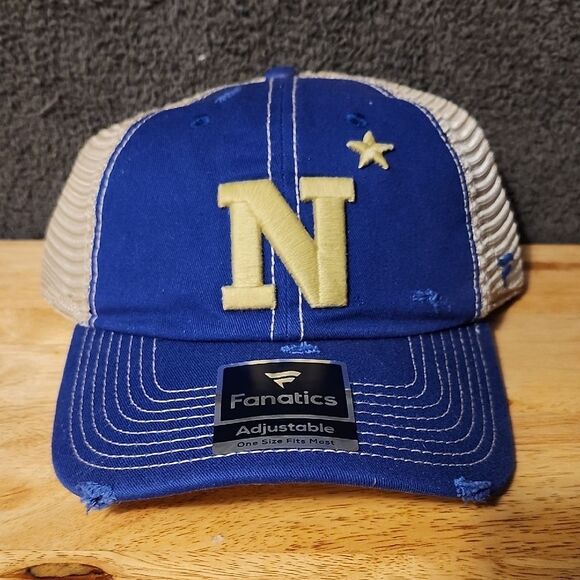 Fanatics Navy Midshipmen Trucker Snapback Hat - New - Picture 1 of 9